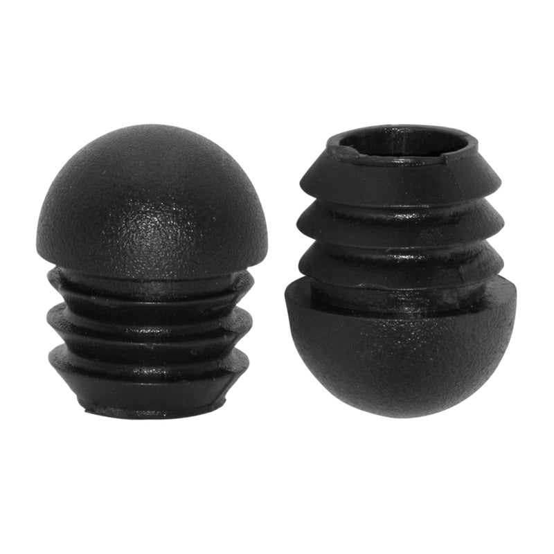 Flyshop 16-Pack 3/4-inch Outside Diameter, 19 mm OD Black Hard Plastic End Caps, Round Tube Inserts Furniture Glides for Tables and Chairs - Image 1